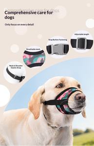 كمامة كلاب جديدة عابرة للحدود، شبكية مسامية، مضادة للنباح والعض والتناول، بطبعة مموهة، لجميع المواسم - Product Image 6