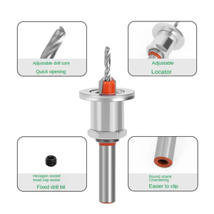 Svasatore punta da trapano per lavorazione del legno <span class=keywords><strong>Set</strong></span> di punte per fresatura di frese a vite estrattore remone demolizione foratura legno 8mm gambo HSS - Product Image 6