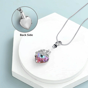 Aço inoxidável Borboleta Coração Urna Colares Cremação Jóias para Cinzas para Mulheres Homens Memorial Human <span class=keywords><strong>Ashes</strong></span> Pendant - Product Image 3