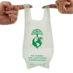 Sacs à déjections canines biodégradables verts, étanches et parfumés, avec LOGO GRATUIT, EPI/D2W+HDPE - Product Image 3