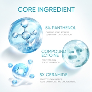 Hydratant pour le visage Apaisant <span class=keywords><strong>Anti</strong></span> Rougeurs 5% Panthénol Acné Calmant Gel D'eau Visage Crème De <span class=keywords><strong>Jour</strong></span> Et De Nuit - Product Image 4