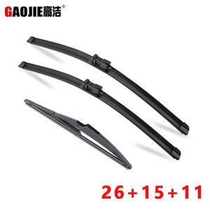 Balais d'essuie-glace sans cadre Gaojie pour Fiat 500L 2012-2017, pare-brise avant, ensemble de trois pièces, caoutchouc synthétique - Product Image 4