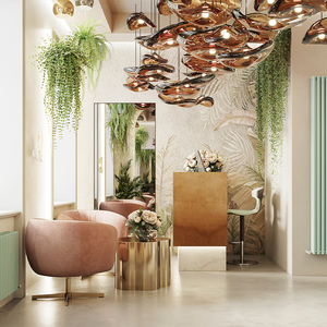 Tùy Chỉnh Thời Trang Phụ Nữ Của Tóc Salon Thiết Kế Nội Thất Vẻ Đẹp Salon Thiết Kế Trang Trí Nội Thất Cửa Hàng Cắt Tóc Bộ - Product Image 3