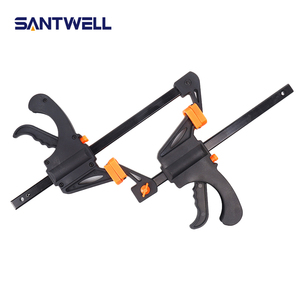 4 Inch Professional One-Handed Bar <b>Clamp</b> Heavy Duty Steel <b>Quick</b> Grip Trigger <b>Clamp</b> for Woodworking & Cabinet Assembly - Product Image 1