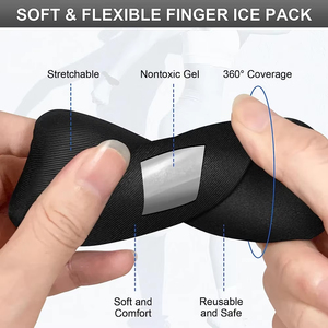 Compresses froides <span class=keywords><strong>et</strong></span> chaudes pour doigts avec logo personnalisé, manchons de compression réutilisables en gel pour soulager la douleur des doigts <span class=keywords><strong>et</strong></span> des paumes. - Product Image 2
