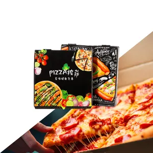 Vente en gros de boîtes à pizza caja de pizza personnalisées Boîte d'emballage pour pizza avec logo personnalisé Boîtes en carton ondulé imprimées