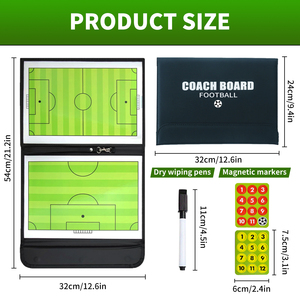 Kit Lavagna Tattica Magnetica da Calcio per Allenatori all'Ingrosso, Cartellina Portatile per Strategie Cancellabile a Secco - Product Image 3