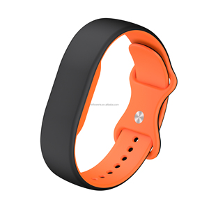Bracelet de montre sport en silicone bicolore 17 mm avec boucle auto-agrippante, personnalisé, souple, respirant et étanche pour Fitbit Google Air - Product Image 2