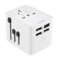 Adaptador de Viaje Universal Internacional RRTRAVEL HHT520 para Australia, Enchufe con 8 Tomas de Corriente, 2 Puertos USB-C, 1 Año de Garantía, PC+ABS