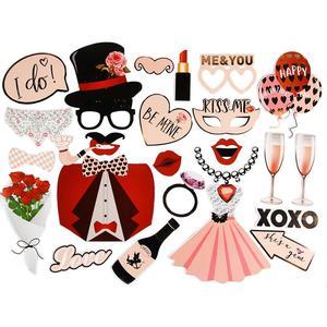 New style adult photo accessories art Diy printable TOTE Selfie PROPS Valentine kiss PROPS - Product Image 1