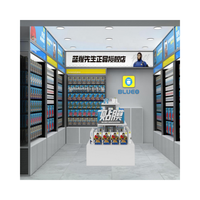 Accessoires modernes personnalisés Vitrine avec écran LED souple pour étui de téléphone portable Vitrine pour kiosque de centre commercial Vitrine de haute technologie