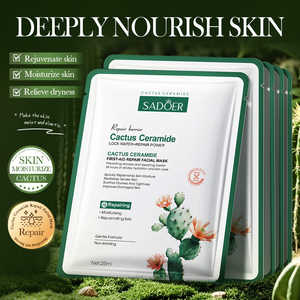 Mascarilla Reparadora de Primeros Auxilios con Ceramida de Cactus SADOER 25mL, Hidratante, Nutritiva, Alivia la Sequedad, Productos para el Cuidado Facial - Product Image 1