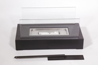 Meilleures ventes - Cheminée d'intérieur moderne en acier inoxydable noir, foyer bioéthanol portable sans fumée, foyer de table