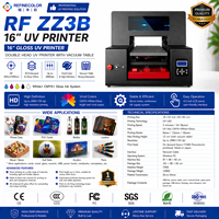 Mesin Cetak UV DTF Refinecolor Berkualitas Tinggi 16" Flatbed A2 untuk Casing Ponsel, Botol Air, Patch, Stiker Akrilik, Kayu