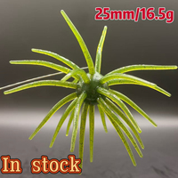 20mm/25mm En stock Expédition rapide Vente directe usine Appât souple artificiel TPE en forme d'oursin flottant Black-Pit