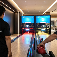 Peralatan Permainan Olahraga Berbasis Koin, Arena Bowling Duckpin Indoor 2 Jalur untuk Dijual
