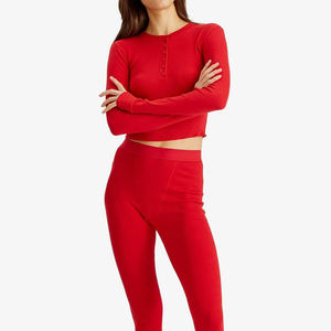 Camiseta informal de algodón 100% transpirable Henley con estampado bordado suelto con logotipo personalizado de verano de alta calidad para mujer - Product Image 2