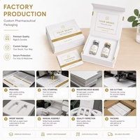 Boîte d'emballage personnalisée de luxe magnétique pour flacons de médicaments, portable, avec deux flacons en verre, boîte cadeau pharmaceutique rigide avec insert en EVA, OEM
