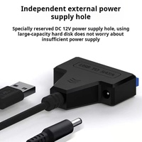 Adaptador de Cable SATA a USB 3,0/USB 2,0 compatible con disco duro externo SSD HDD de 2,5 pulgadas/3,5 pulgadas Sata III Dc Power SATA 3 Cable