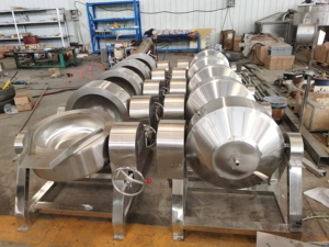 Panela de Cozinha Industrial em Aço Inoxidável 304 com Controle PLC, Grande Capacidade, Aquecimento Elétrico a Vapor para Processamento de Alimentos - Product Image 5