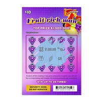 Tarjetas de Lotería Personalizadas Estilo Juego de Frutas, Tarjetas de Visita de Cartón, Impresión Digital, Impresión al por Mayor, Tarjetas de Ganador de Premios Seguras