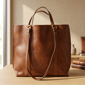 Sac à main pour femme BS INTERNATIONAL en cuir véritable, avec bandoulière, fermeture éclair, imperméable et antivol - Product Image 4