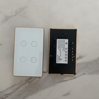 Interrupteurs intelligents Wi-Fi à cadre métallique, 220V 10A, norme américaine, export exclusif, contrôle mobile via application, compatible Alexa