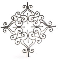 Accessoires en métal populaires porte en fer forgé panneau de fenêtre panneaux de défilement en fer forgé pour porte d'entrée en verre