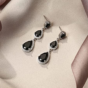 Orecchini Pendenti Barocchi Vintage per Donne, Gioielli per Orecchie con Pietre Scintillanti, Accessori Moda per Feste - Product Image 3