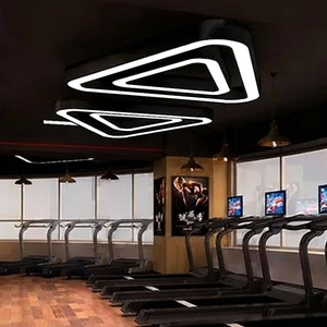 <b>Triangle</b> supermarket office gym video game city dance room chandelier tooling led shaped modeling lamp commercial - Product Image 4