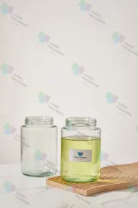 Wholesale 588ML Storage Glass Jars Clear Wide Mouth Glass Mason Jar For Food Storage With Metal Screw Lid