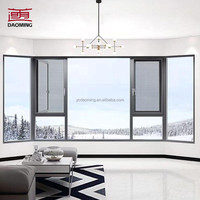 Fenêtres d'hôtel modernes en aluminium résistantes aux intempéries, couleur personnalisée, grande fenêtre à battants pour maison