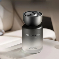 Ornement d'aromathérapie en verre sans flamme pour voiture et maison, à double usage, avec huile essentielle pour éliminer les odeurs et parfum décoratif