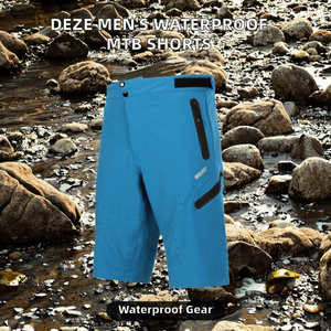 Shorts de vélo de montagne unisexes FOXA, logo personnalisable, plusieurs poches zippées, imperméables, durables, 100% polyester - Product Image 2