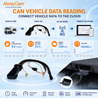 Traceur GPS Commercial AlwayCare pour Véhicules Mini CAN avec Capteur G, 4G, BeiDou, Étanche, Application Android, PC, Consommation de Carburant et Moteur