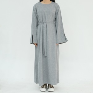 Women Linen Modest <b>Abaya</b> Long Sleeve Plain Islamic Dress Daily Wear <b>Prayer</b> Robe - Product Image 3