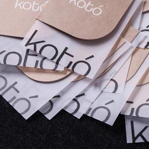 Custom Printed Logo Eco-Friendly Customized Special Shape Middle Folded Kraft Paper Semi-Transparent Hangtag Set Eyelet <strong>Tags</strong> - Product Image 3
