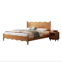 Cadre de lit de luxe en bois de chêne massif, design italien, revêtement en cuir inclinable, réglable, écologique et durable