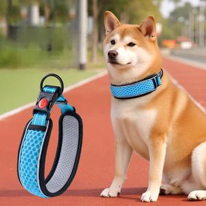 Collares para Mascotas Personalizados, Transpirables, de Nailon Reflectante, Ajustables, Tácticos, con Hebilla de Metal Sólido, para Perros, para Paseos Nocturnos - Product Image 1