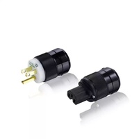 Conector Macho Marinco 5266BL 8215/320, Conector Hembra, Importado de EE. UU., Grado Audiófilo, Estándar Estadounidense, Juego de Alimentación de CA para Sistema HIFI