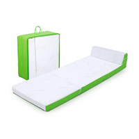 Colchón plegable triple de tamaño doble de 4 pulgadas para interior RV/Camper Van Travel Camping cubierta transpirable parte inferior antideslizante para invitados