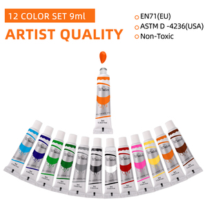 Juego de Pintura Acrílica de Acuarela Xin Bowen a Precio de Mayoreo, Colores Brillantes, 12 Colores, 12 ml, Materiales de Pintura de Buena Calidad - Product Image 3