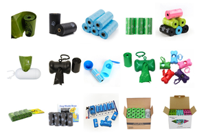 Sacs à déchets pour animaux de compagnie en amidon de maïs biodégradable compostable à 100%, rouleau de deux couleurs, pour les excréments de chien, prix bas, fournisseurs - Product Image 5