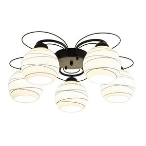 Plafonnier moderne à six têtes, lustre à économie d'énergie, commande par interrupteur, pour salon, chambre à coucher, salle à manger - Product Image 5