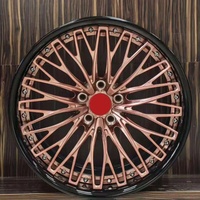 Rines de Aleación de Aluminio Forjado de 2 Piezas, Nuevos, Personalizados en Dorado, 4 Piezas, 25 mm ET, 18-22 Pulgadas, Diseño de Malla 5x114.3/112