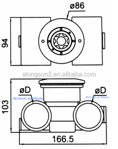 Buse de jet moderne pour piscine et <span class=keywords><strong>spa</strong></span> avec matériaux ABS et PVC, fonction bain à remous 1 1/2" x 1 1/2" ou 50x50mm - Product Image 2