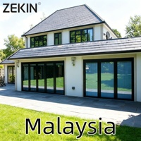 Ventana Plegable de Aluminio con Aislamiento Térmico y Resistencia a Huracanes ZEKIN para Proyectos en Malasia