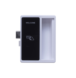 Serrure électronique RFID sans clé avancée en plastique blanc à détection micro-ondes pour casier commercial en ABS et métal - Product Image 1