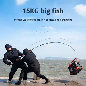 Zhan <span class=keywords><strong>Yu</strong></span> <span class=keywords><strong>Wang</strong></span> Tige d'ancrage légère à deux sections de troisième génération pour poisson d'eau salée Tige de coulée en carbone super dure Tige extra rapide - Product Image 4