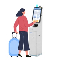 Imprimante de carte d'embarquement au sol avec option Scanner intégré Kiosque d'enregistrement en libre-service pour l'air